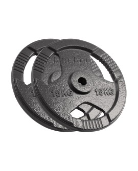 Zestaw obciążeń żeliwnych 2x15kg, otwór 31mm, talerz z uchwytami, REBEL ACTIVE