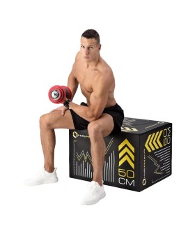 Sztangielki gumowane HMS SGGX20 z funkcją sztangi 20kg