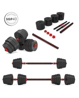 Sztangielki-Sztanga 2w1 SGP40 HMS 40 kg