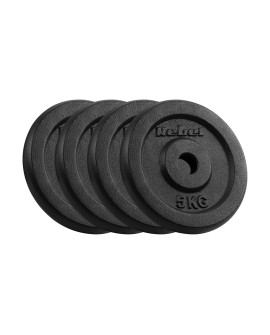 Zestaw obciążeń żeliwnych 4x5kg, otwór 31mm, talerz klasyczny, REBEL ACTIVE