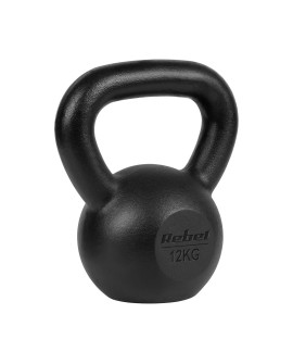 Kettlebell żeliwny 12kg, REBEL ACTIVE