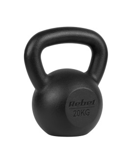 Kettlebell żeliwny 20kg, REBEL ACTIVE