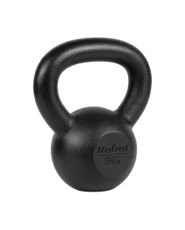 Kettlebell żeliwny 8kg, REBEL ACTIVE