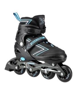 ŁYŻWOROLKI NILS EXTREME NH11912 A 2W1 CZARNO-NIEBIESKIE ROZM. L (39-42) Z WYMIENNĄ PŁOZĄ HOKEJOWĄ