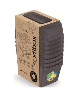 KEDEN KOSZ NA ŚMIECI SORTIBOX 20L SET 4 - SZARY KAMIENNY