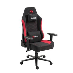 Dla gracza fotel Marvo KAHN RED, czarno-czerwona, EOL