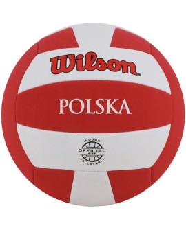 Piłka siatkowa Wilson Super Soft Play VB Polska offcial size biało-czerwona WTH90118XBPO