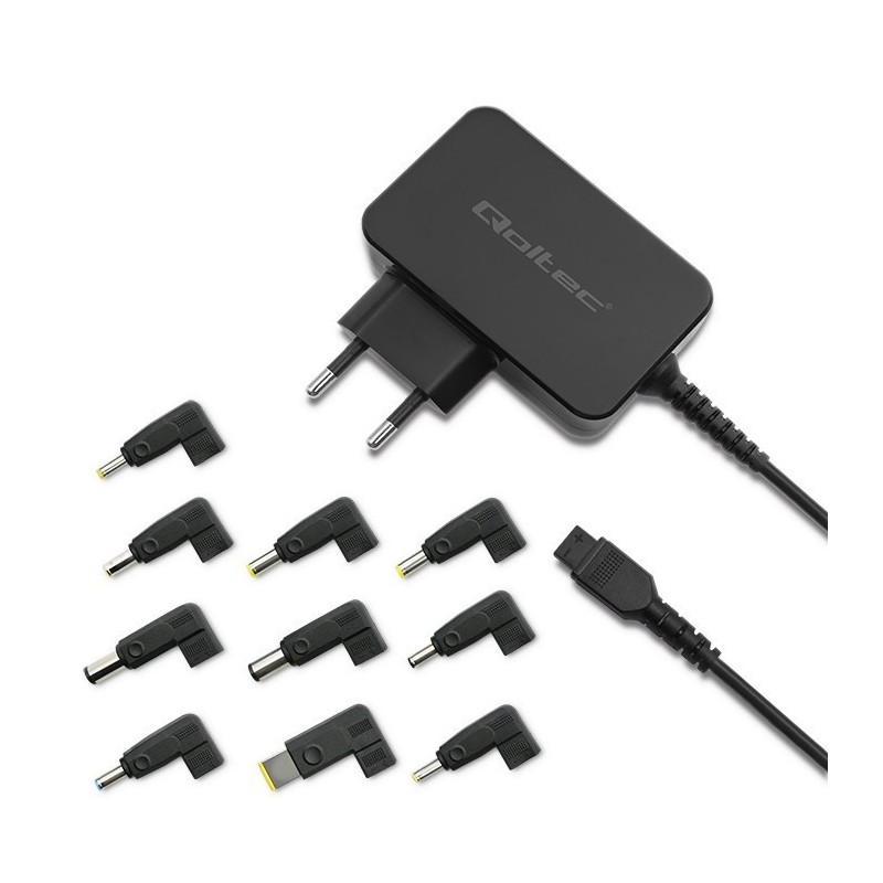QOLTEC ZASILACZ DO LAPTOPA UNIWERSALNY 65W | +10 WTYCZEK