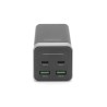 Ładowarka sieciowa uniwersalna zasilacz GaN 4 porty 2x USB-C 2x USB-A PD 3.0 65W czarna