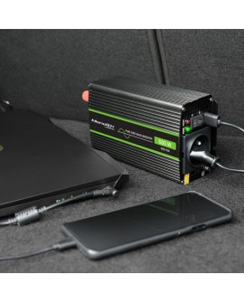 QOLTEC PRZETWORNICA NAPIĘCIA MONOLITH | 300W | 600W | 12V NA 230V | CZYSTY SINUS