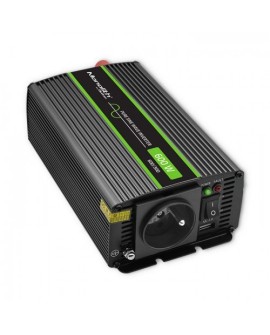 QOLTEC PRZETWORNICA NAPIĘCIA MONOLITH | 300W | 600W | 24V NA 230V | CZYSTY SINUS