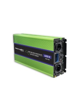 QOLTEC PRZETWORNICA NAPIĘCIA MONOLITH | ŁADOWANIE BATERII | UPS | 2000W | 4000W | 12V NA 230V | CZYSTY SINUS | LCD