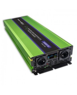QOLTEC PRZETWORNICA NAPIĘCIA MONOLITH | ŁADOWANIE BATERII | UPS | 2500W | 5000W | 12V NA 230V | CZYSTY SINUS | LCD