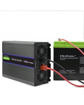 Qoltec Przetwornica napięcia Monolith 3000 MS Wave | 12V na 230V | 1500/3000W | USB