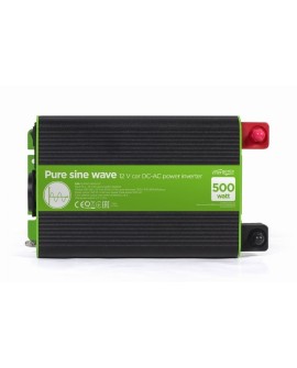 EnerGenie EG-PWC-PS500-01 adapter zasilający/ inwentor Automatyczna 500 W Czarny, Zielony