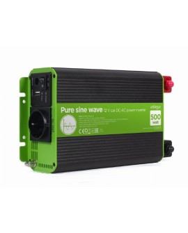 EnerGenie EG-PWC-PS500-01 adapter zasilający/ inwentor Automatyczna 500 W Czarny, Zielony