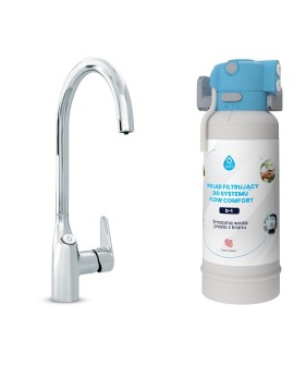 System filtrujący wodę kranową Dafi Flow Comfort D-1 z baterią trójdrożną COMO (chrom)