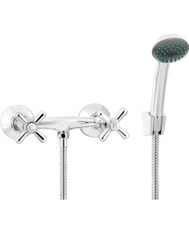 Bateria prysznicowa ścienna z zestawem prysznicowym BOS_041D 5908212087749