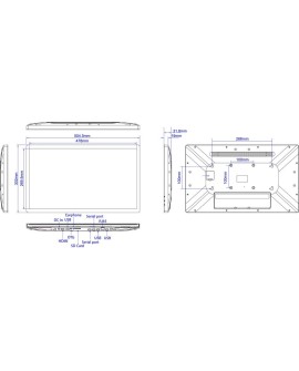 ALLNET ALLPRO21RK3399A11POEV2 signage display Płaski panel Digital Signage 54,6 cm (21.5") LCD Wi-Fi 250 cd/m2 Full HD Czarny