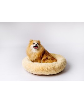 GO GIFT Shaggy kremowy XL - legowisko dla zwierząt - 80 x 83 x 10 cm