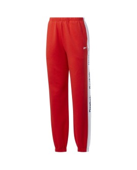 Spodnie damskie Reebok Te Linear Logo Fl P czerwone FT0905 L
