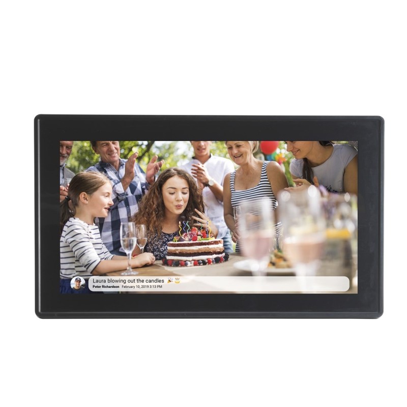 Denver PFF-1514B cyfrowa ramka na zdjęcia Czarny 39,6 cm (15.6") Ekran dotykowy Wi-Fi
