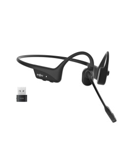 Słuchawki bezprzewodowe kostne Shokz OpenComm2 UC USB-A + adapter USB-A czarne