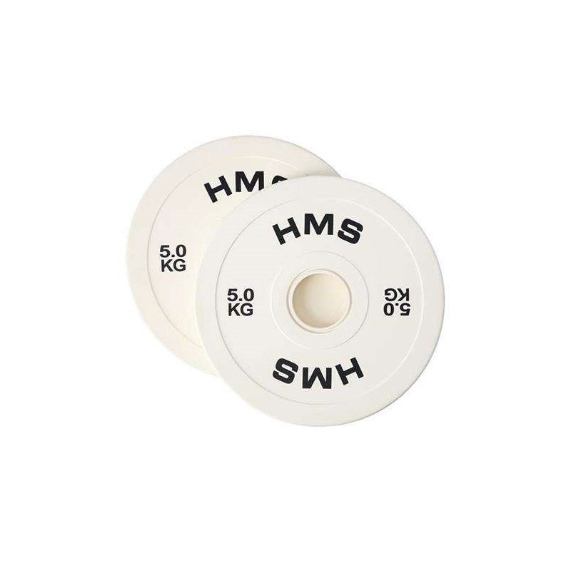 Talerz olimpijski Bumper 2x5kg Biały HMS CBRS50