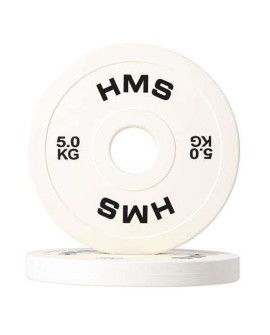 Talerz olimpijski Bumper 2x5kg Biały HMS CBRS50
