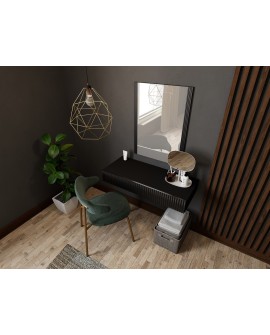 Toaletka z lustrem PAFOS 80x41,6x100 czarny mat