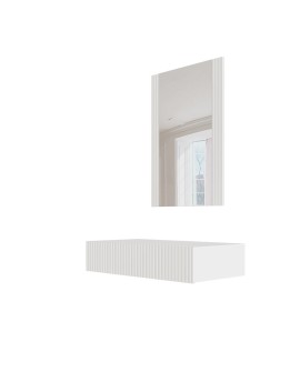 Toaletka z lustrem PAFOS 80x41,6x100 biały mat