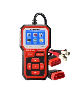 Miernik diagnostyczny, skaner OBD2, tester baterii Konnwei KW681