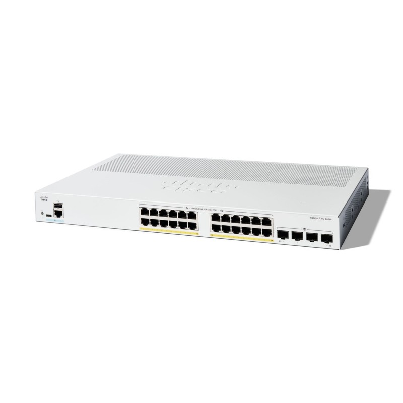 Cisco Catalyst 1200 Zarządzany L2 Gigabit Ethernet (10/100/1000) Obsługa PoE 1U Biały