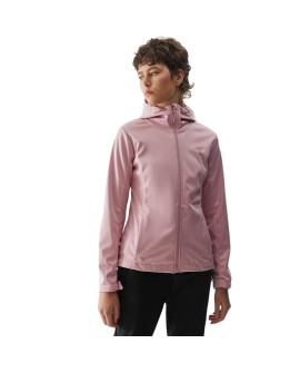 Kurtka damska softshell 4F F215 jasny róż 4FWSS24TSOFF215 56S M