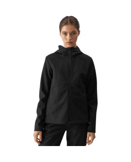 Kurtka damska softshell 4F F285 głęboka czerń 4FWAW24TSOFF285 20S 2XL