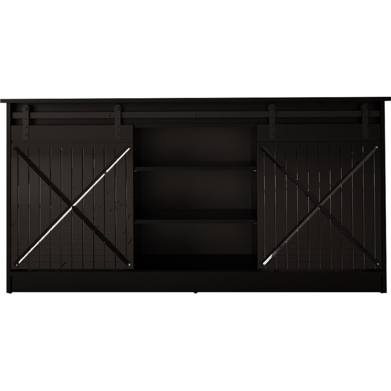 Komoda 160x80x35 GRANERO czarny/czarny poł