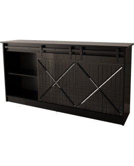 Komoda 160x80x35 GRANERO czarny/czarny poł