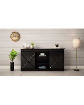 Komoda 160x80x35 GRANERO czarny/czarny poł