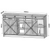 Komoda 160x80x35 GRANERO czarny/czarny poł