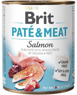 BRIT Paté & Meat z łososiem - mokra karma dla psa - 800 g