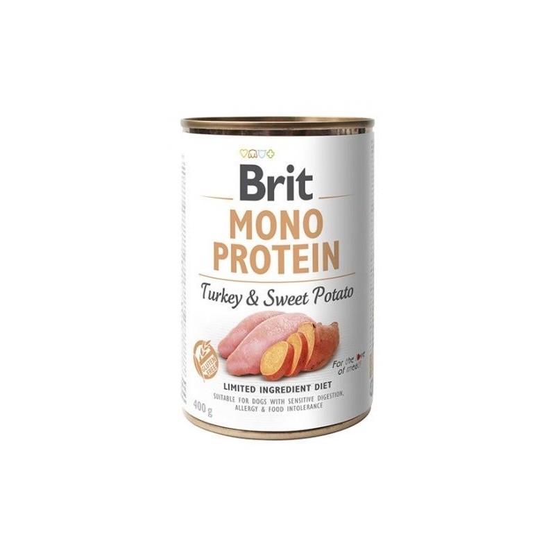 BRIT MONO PROTEIN indyk z batatem - mokra karma dla psa - 400g