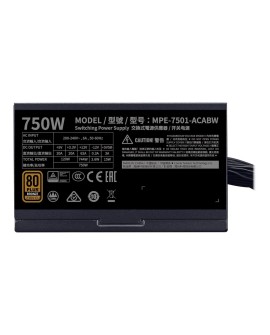 COOLER MASTER ZASILACZ MWE BRONZE 80+ 750W V2 230V MPE-7501-ACABW-BEU