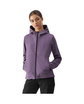 Kurtka damska softshell 4F F285 ciemny fiolet 4FWAW24TSOFF285 50S L