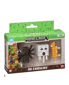 MINECRAFT 3D ERASERS - 3 PACK VER.A