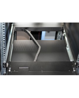 Digitus Konsola modułowa z monitorem TFT o przekątnej 19” (48,3 cm), 16-portowym przełącznikiem KVM & touchpadem, klawiatura