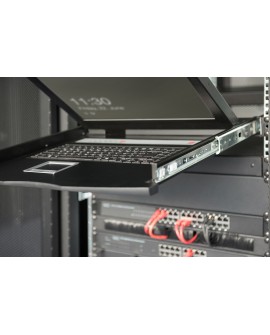 Digitus Konsola modułowa z monitorem TFT o przekątnej 19” (48,3 cm), 16-portowym przełącznikiem KVM & touchpadem, klawiatura