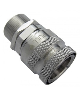 Koolance QD3 Schnellverschluss mit Schott gerade weiblich auf G1/4 Zoll IG - no-spill, Silber