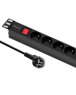 Qoltec Listwa zasilająca PDU do RACK 19'' | 1U | 16A | 8xFRENCH | 2m