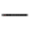 LANBERG LISTWA ZASILAJĄCA RACK PDU (1U, 16A,2XC19,8XC13)
