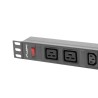 LANBERG LISTWA ZASILAJĄCA RACK PDU (1U, 16A,2XC19,8XC13)